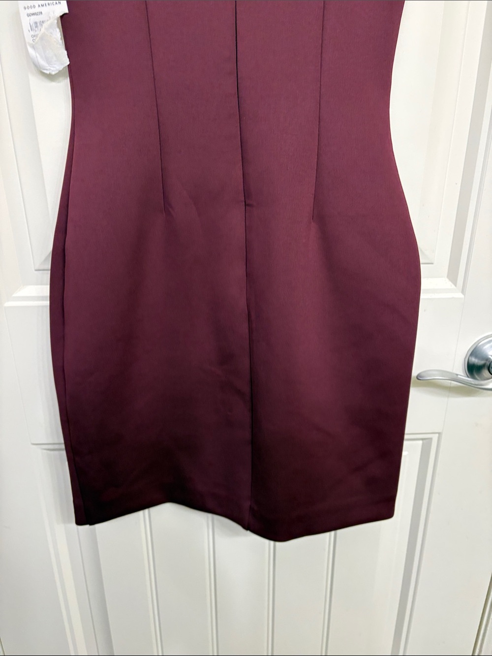 NWT Good American Slim Mini Dress in Burgundy - Picture 10 of 11